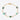 Gold bracelet with green gemstones on a white background