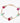 Bracelet with pink and green beads on a gold chain against a white background