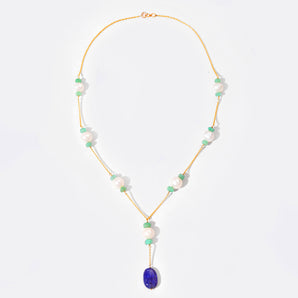 Collana da donna in oro massiccio 14K con perle naturali coltivate | Cascata Celeste