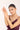 Woman wearing a bracelet on her wrist against a plain background
