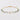 Gold bracelet with green beads and a pearl on a light gray background