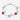Bracelet with gold chain and green and red beads on a white background