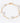 Pearl bracelet with gold chain on a white background