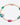 Gold bracelet with colorful beads on a white background